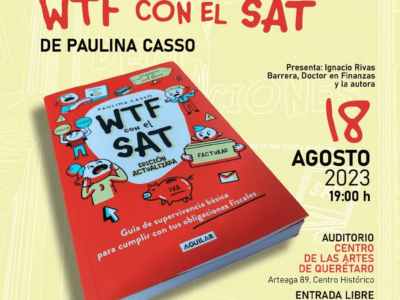 Invita SECULT a presentación de libro WTF con el SAT