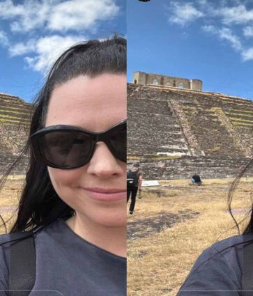 Amy Lee, vocalista de Evanescence, presume foto en la pirámide de El Pueblito