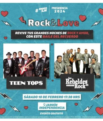 SJR: Amor y rock este sábado en el Jardín de la Familia